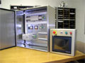 Control enclosure for a hydraulics test stand.